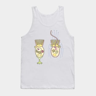 Choanoflagellate Structure Diagram - Protozoan Anatomy Tank Top